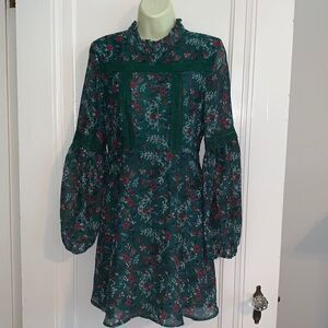 Nwot Free Generation green floral dress